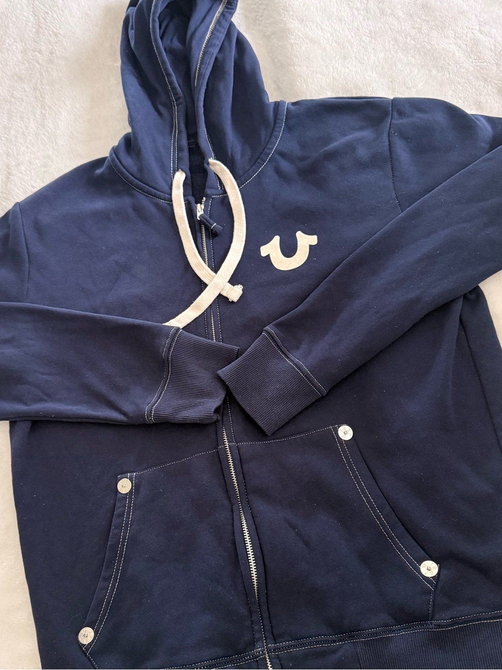 True Religion Navy Blue hoodie Sz(M)